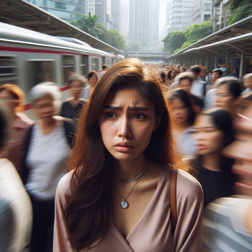 Woman Frozen in Street TikTok Video