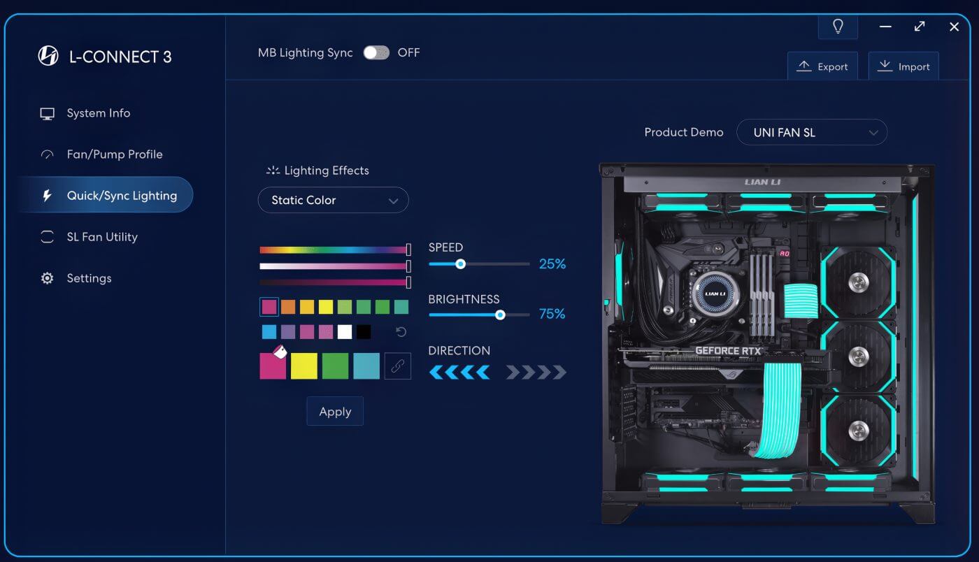 Customisable LIAN LI PC Fan with LCD Display